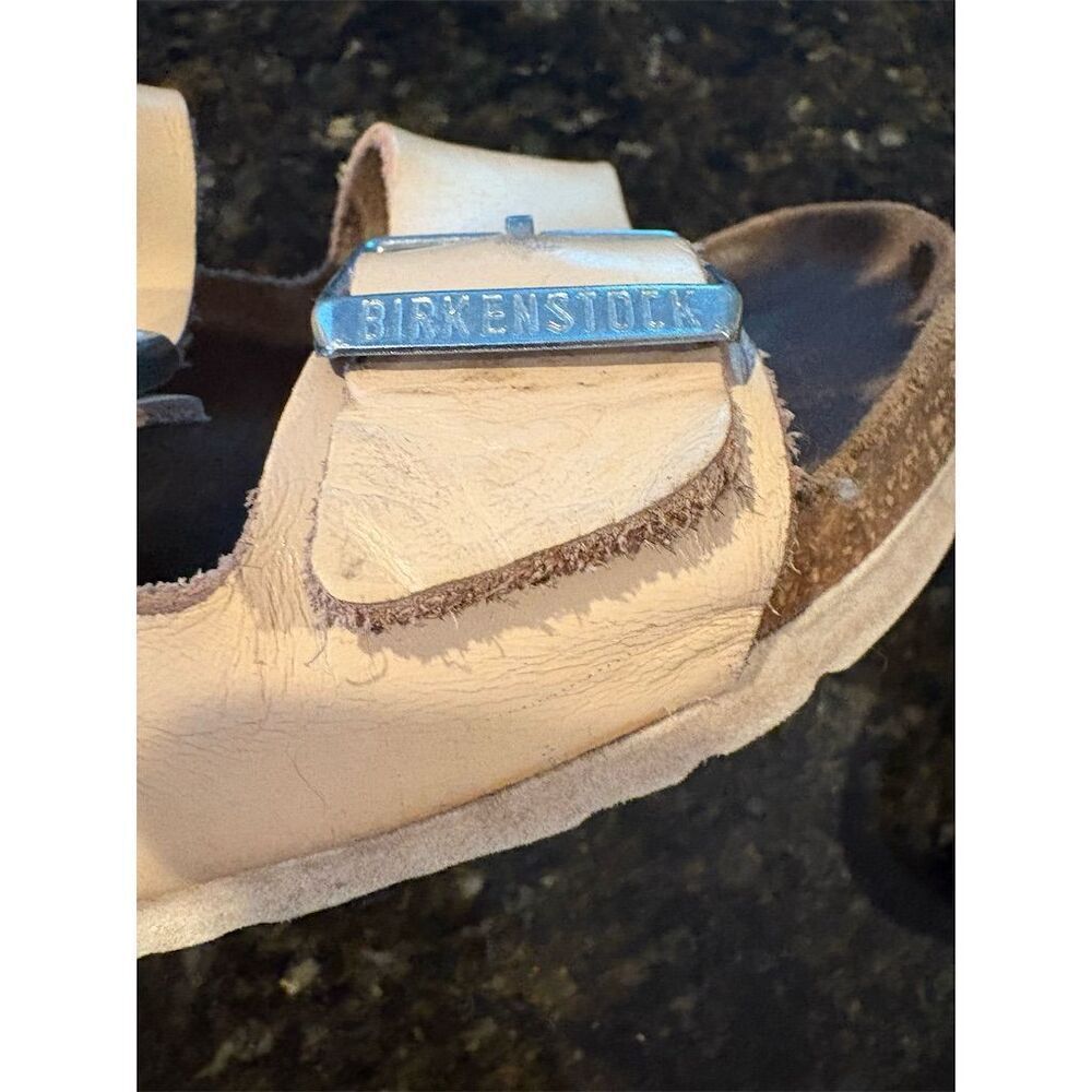 Birkenstock Arizona Women's Sandals Size 6 Ivory Leather Slip-On - Picture 11 of 16